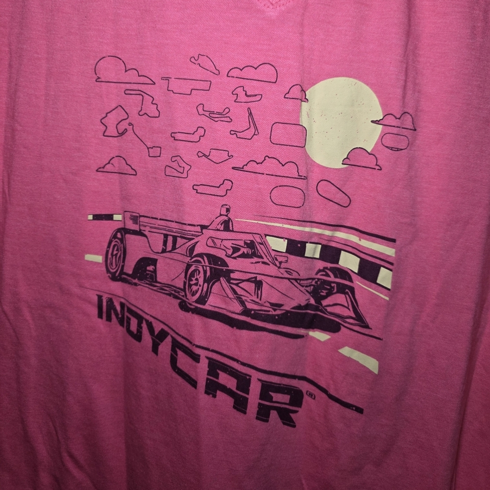 Women's Pink V-Neck Graphic Tee - Logo Front - Picture 2 of 6